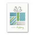 Birthday Present Birthday Card - White Unlined Envelope